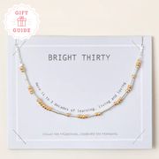 30th birthday necklace and card