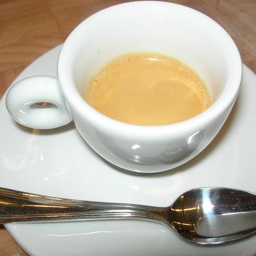 Espresso cup of espresso