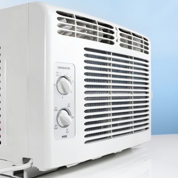 Close up of air conditioner, Studio shot.
