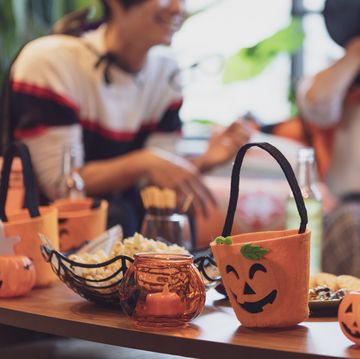halloween games for adults, close up of snacks for halloween on the table