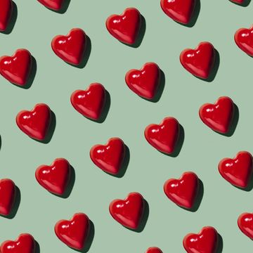 red hearts background
