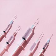set of syringes with medication