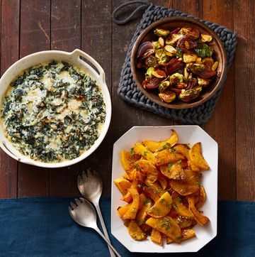 three thanksgiving side dishes on the side