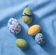 easter egg ideas, fabric wrapped eggs and gingham eggs