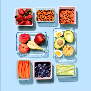meal prep containers above view